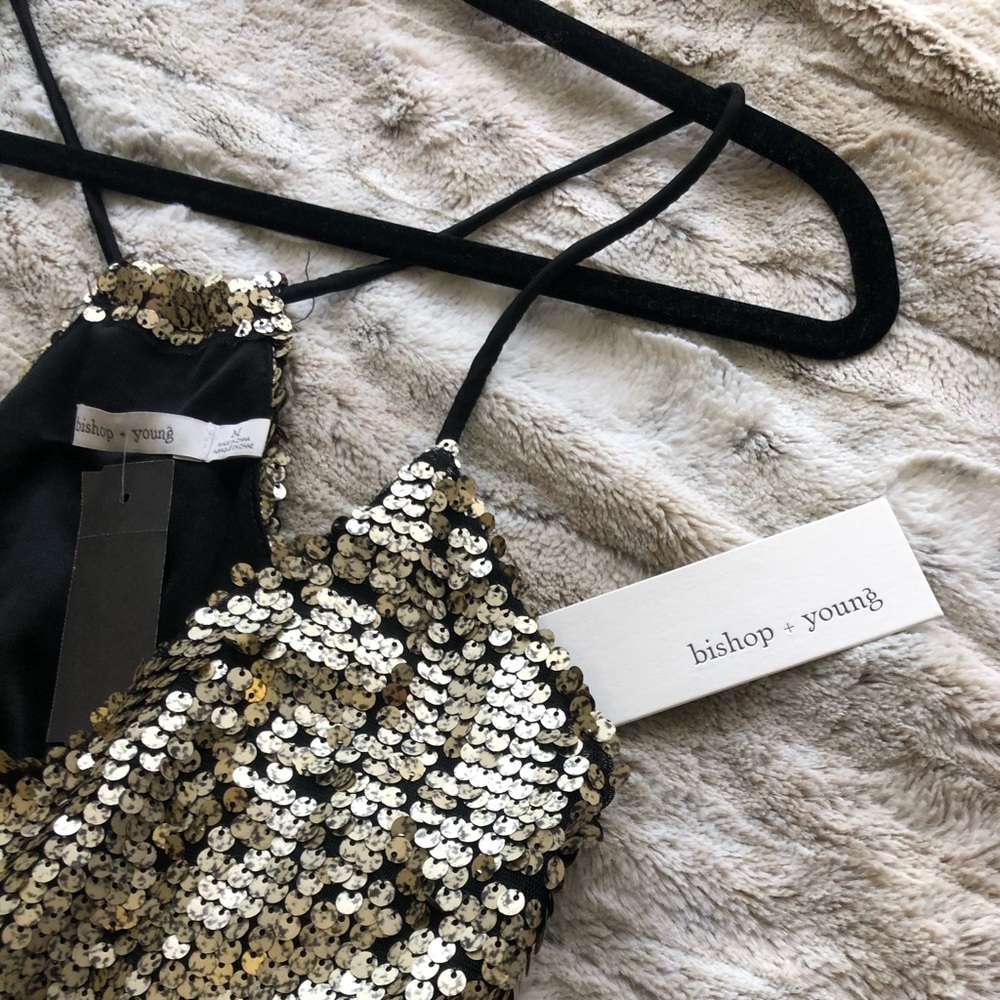 Bishop + Young - Matte Gold Shift Dress
